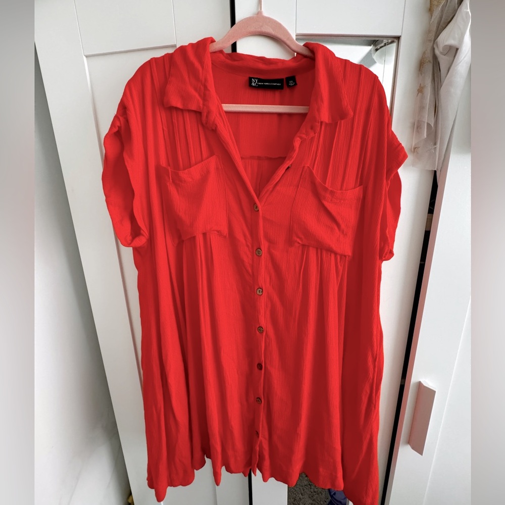 NY & CO XXL ORANGE MINI-PERFECT SUMMER DRESS!